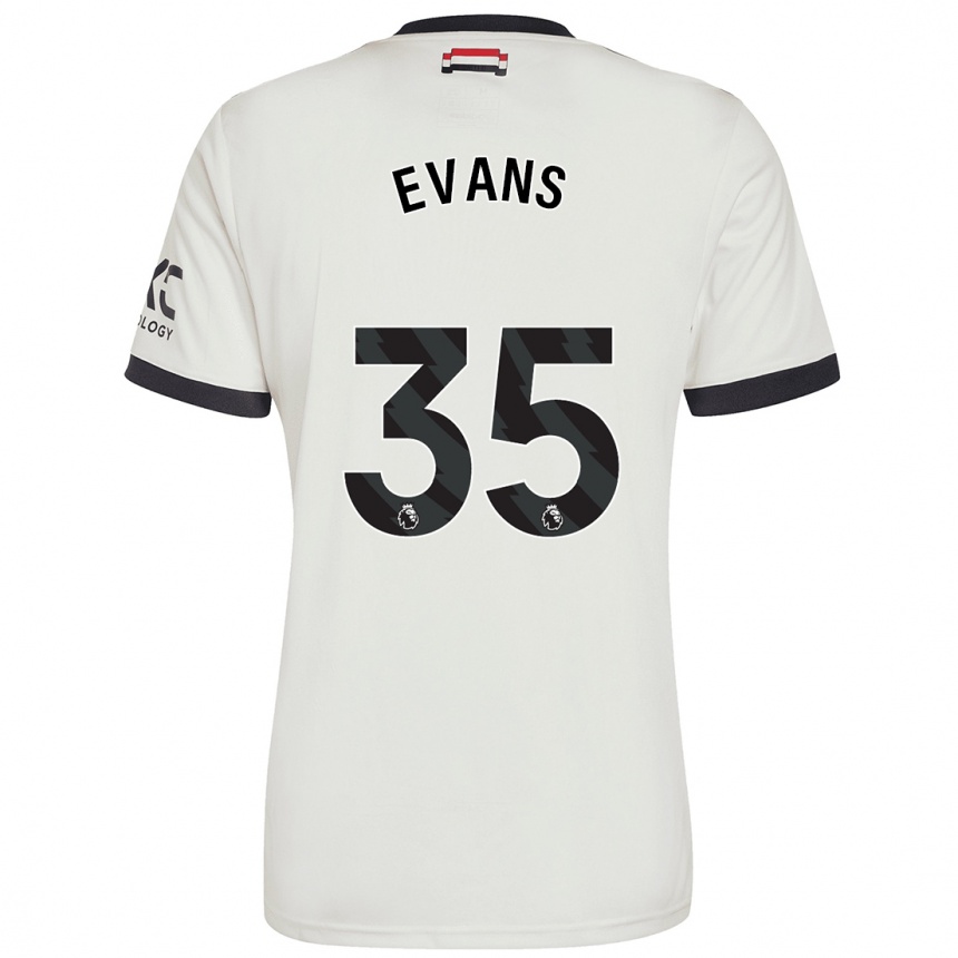 Niño Fútbol Camiseta Jonny Evans #35 Blanquecino Equipación Tercera 2024/25 México