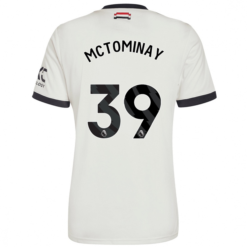 Niño Fútbol Camiseta Scott Mctominay #39 Blanquecino Equipación Tercera 2024/25 México