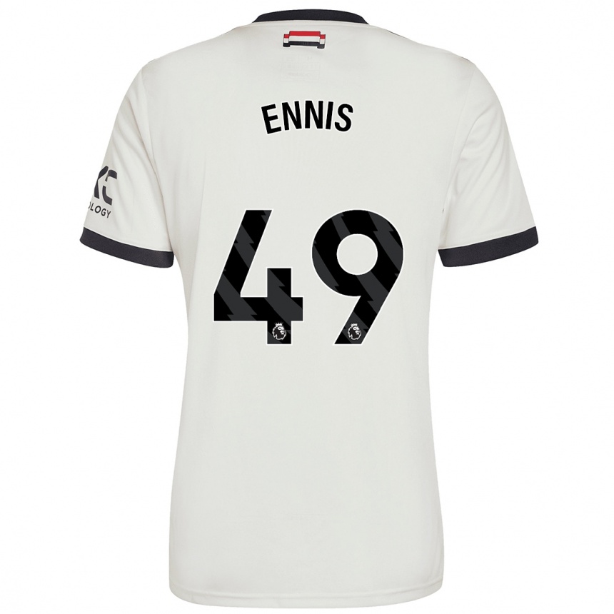 Niño Fútbol Camiseta Ethan Ennis #49 Blanquecino Equipación Tercera 2024/25 México