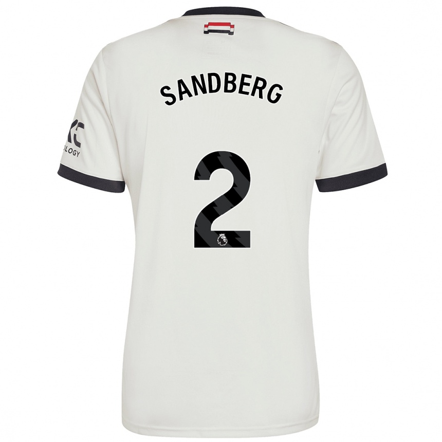 Niño Fútbol Camiseta Anna Sandberg #2 Blanquecino Equipación Tercera 2024/25 México