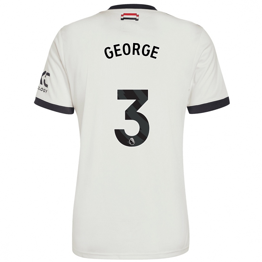 Niño Fútbol Camiseta Gabby George #3 Blanquecino Equipación Tercera 2024/25 México