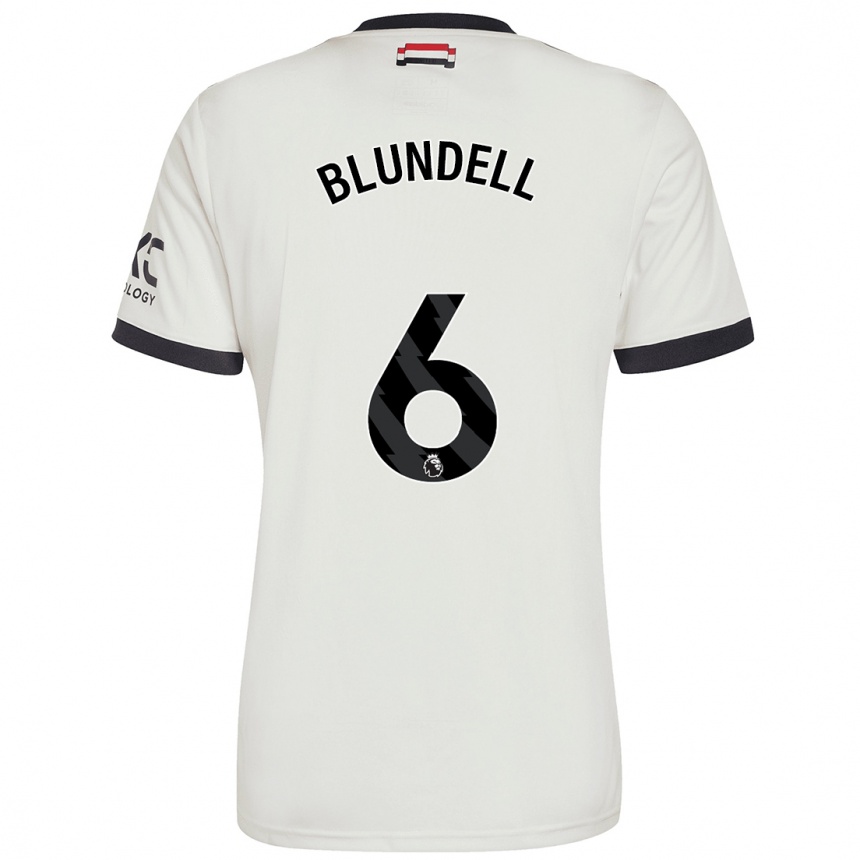 Niño Fútbol Camiseta Hannah Blundell #6 Blanquecino Equipación Tercera 2024/25 México