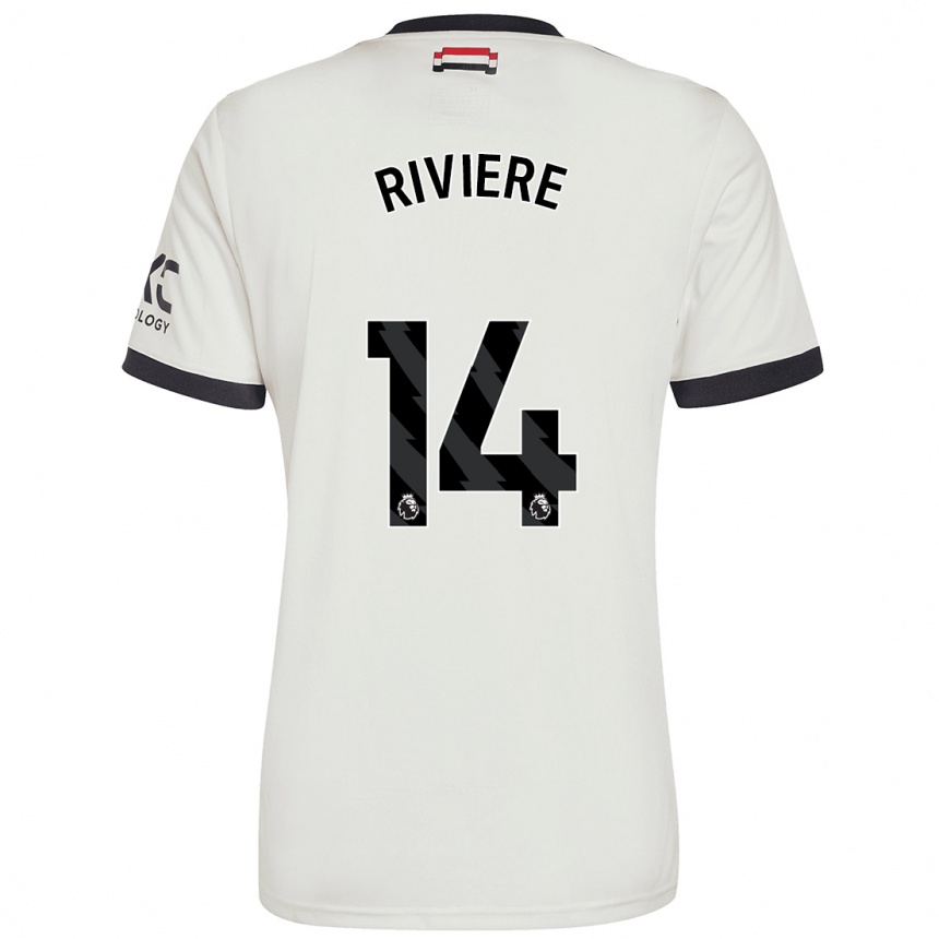 Niño Fútbol Camiseta Jayde Riviere #14 Blanquecino Equipación Tercera 2024/25 México