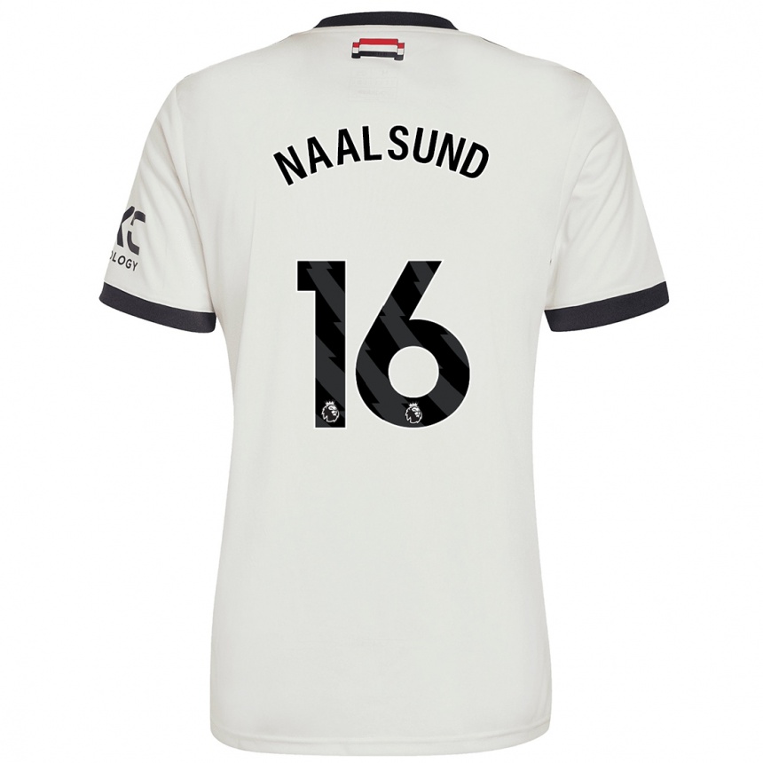 Niño Fútbol Camiseta Lisa Naalsund #16 Blanquecino Equipación Tercera 2024/25 México