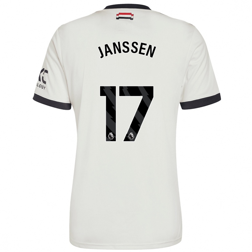 Niño Fútbol Camiseta Dominique Janssen #17 Blanquecino Equipación Tercera 2024/25 México