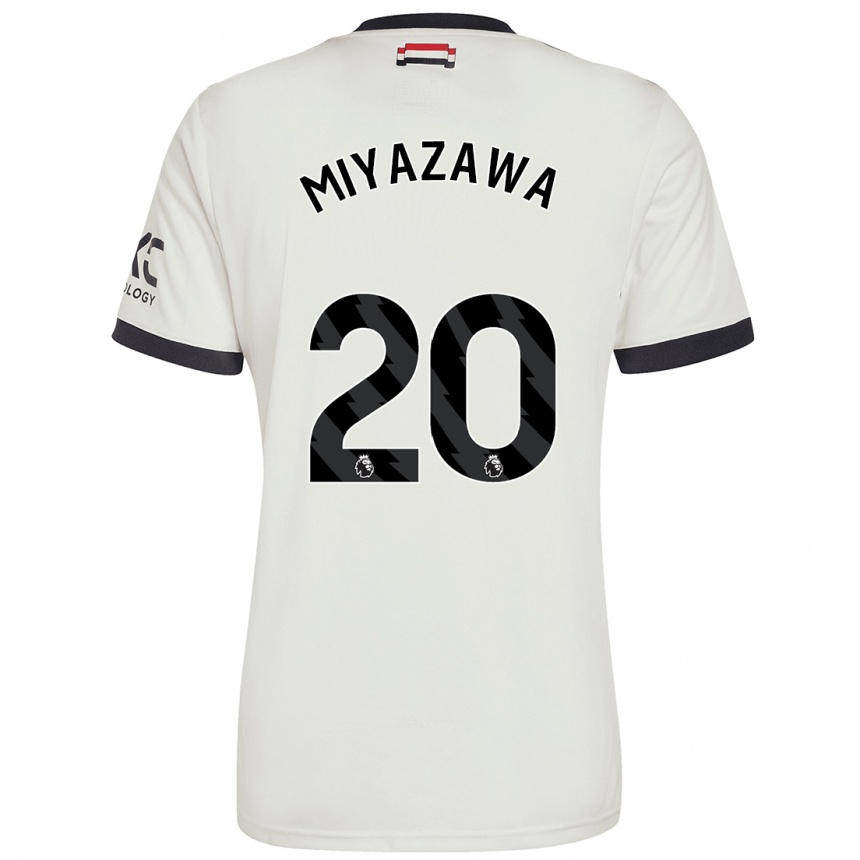 Niño Fútbol Camiseta Hinata Miyazawa #20 Blanquecino Equipación Tercera 2024/25 México