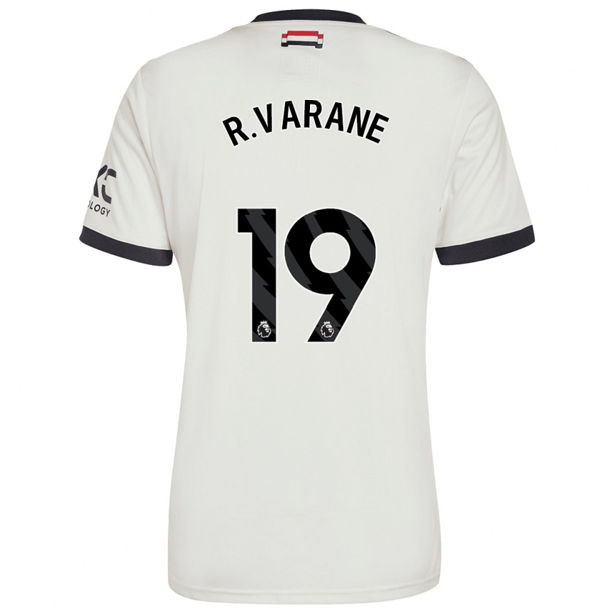 Niño Fútbol Camiseta Raphael Varane #19 Blanquecino Equipación Tercera 2024/25 México