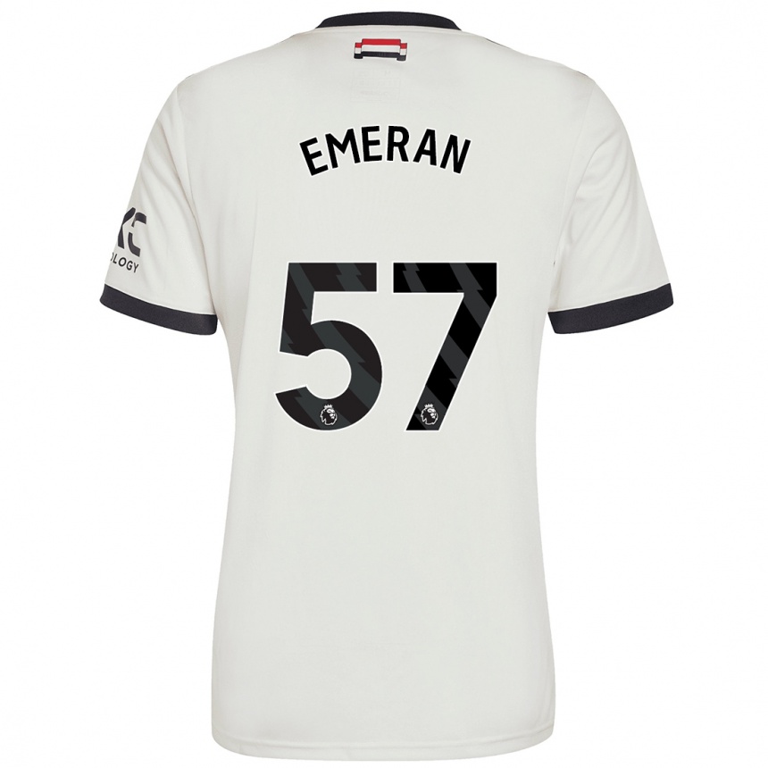 Niño Fútbol Camiseta Noam Emeran #57 Blanquecino Equipación Tercera 2024/25 México