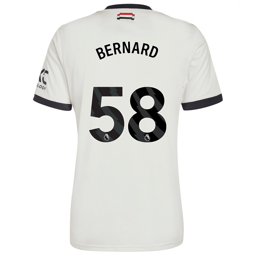 Niño Fútbol Camiseta Bernard #58 Blanquecino Equipación Tercera 2024/25 México