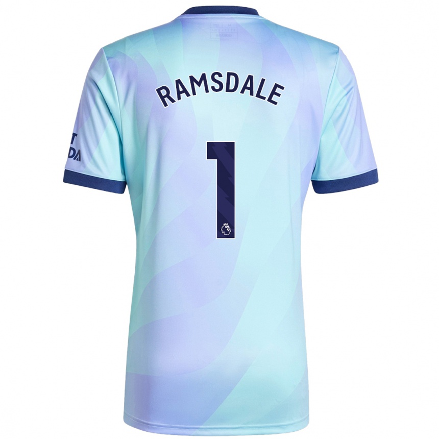 Niño Fútbol Camiseta Aaron Ramsdale #1 Agua Equipación Tercera 2024/25 México