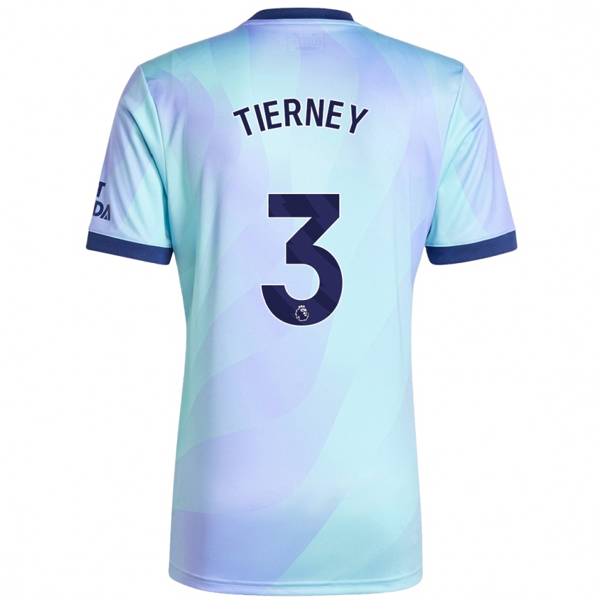 Niño Fútbol Camiseta Kieran Tierney #3 Agua Equipación Tercera 2024/25 México