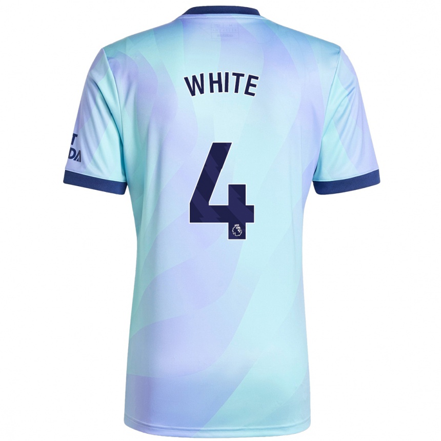 Niño Fútbol Camiseta Ben White #4 Agua Equipación Tercera 2024/25 México