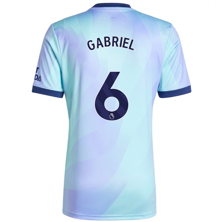 Niño Fútbol Camiseta Gabriel Magalhaes #6 Agua Equipación Tercera 2024/25 México