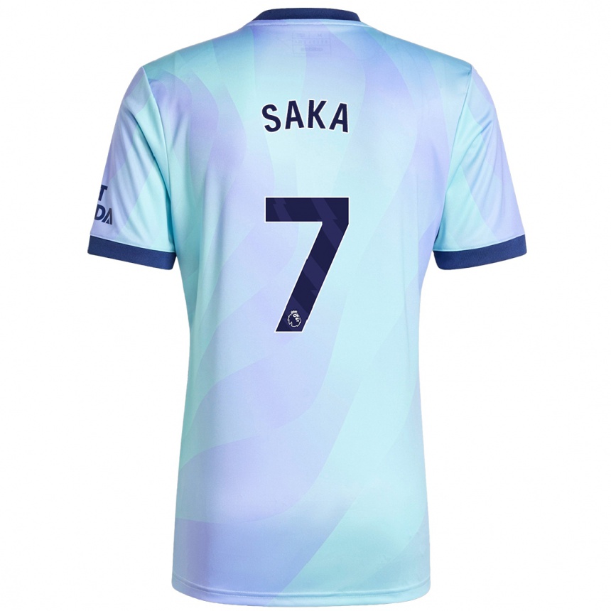 Niño Fútbol Camiseta Bukayo Saka #7 Agua Equipación Tercera 2024/25 México