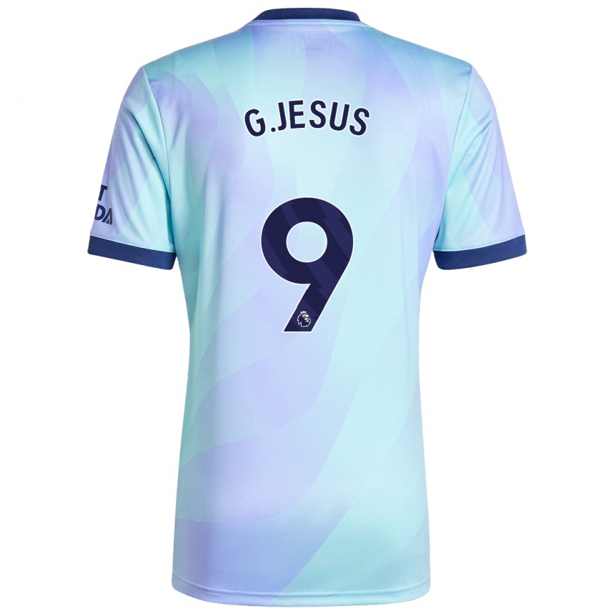 Niño Fútbol Camiseta Gabriel Jesus #9 Agua Equipación Tercera 2024/25 México