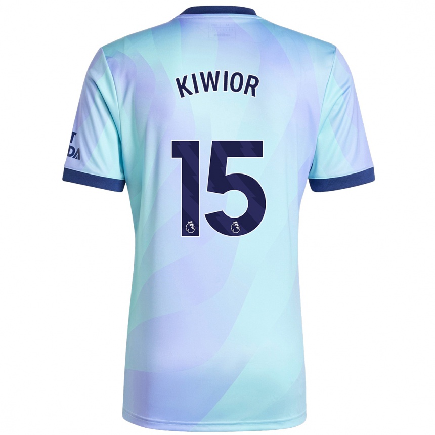 Niño Fútbol Camiseta Jakub Kiwior #15 Agua Equipación Tercera 2024/25 México