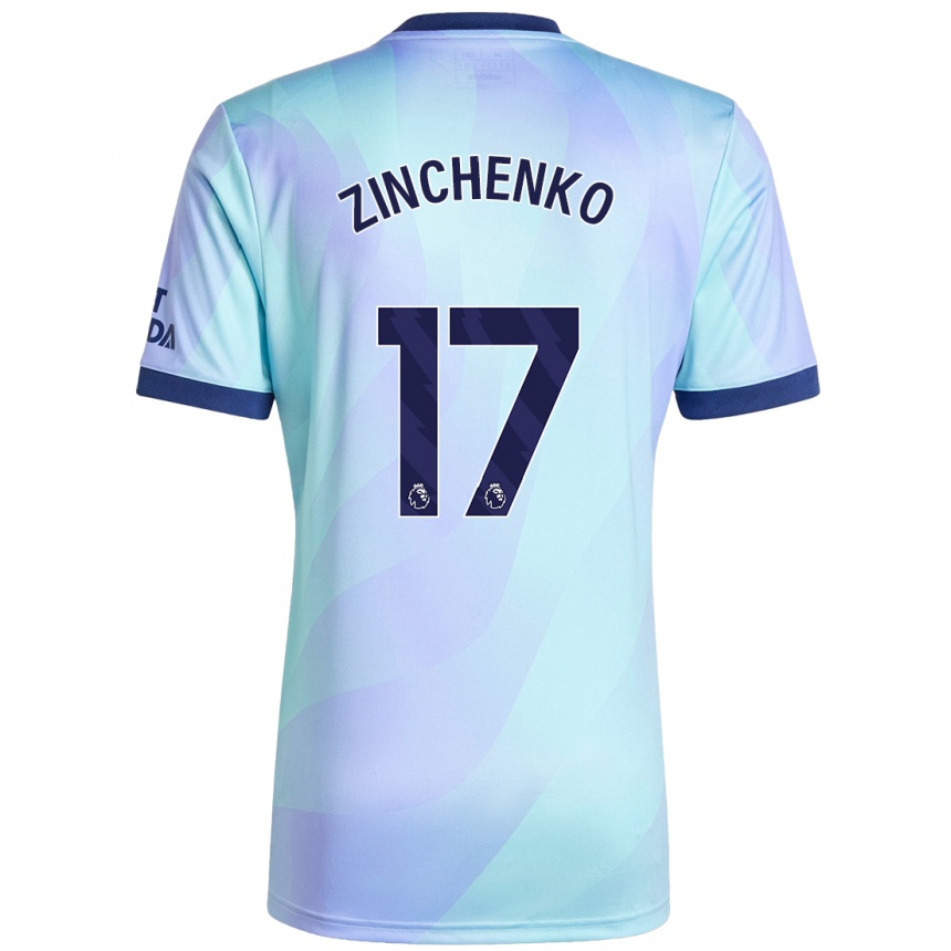 Niño Fútbol Camiseta Oleksandr Zinchenko #17 Agua Equipación Tercera 2024/25 México