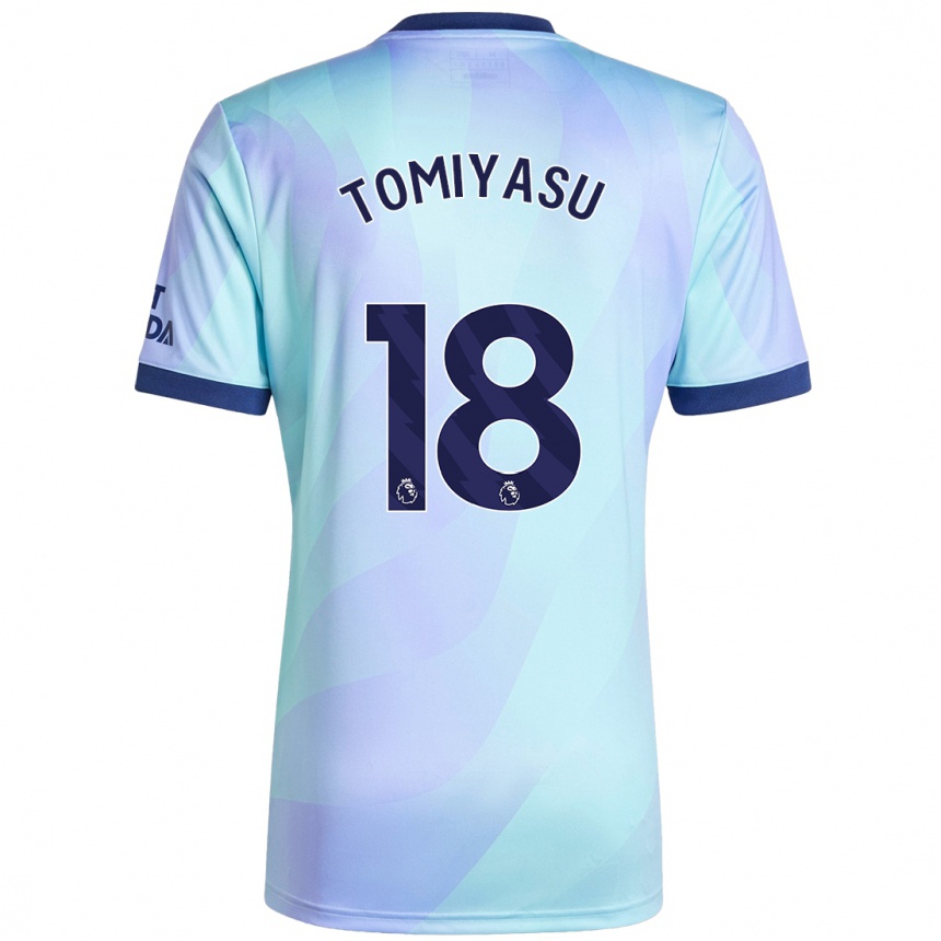 Niño Fútbol Camiseta Takehiro Tomiyasu #18 Agua Equipación Tercera 2024/25 México