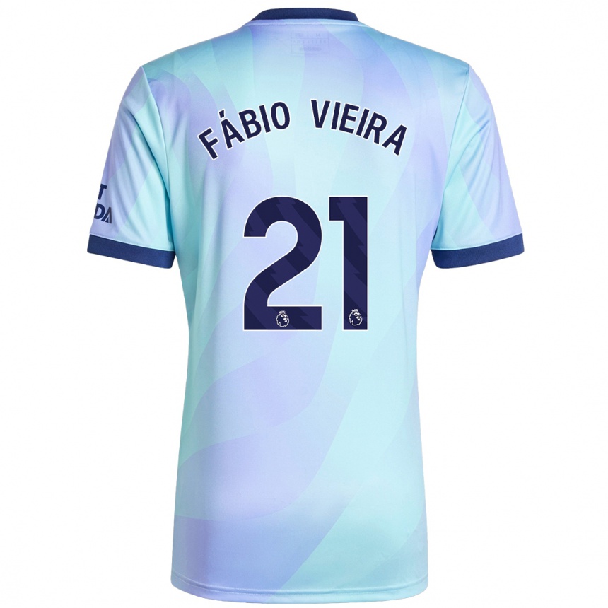 Niño Fútbol Camiseta Fabio Vieira #21 Agua Equipación Tercera 2024/25 México