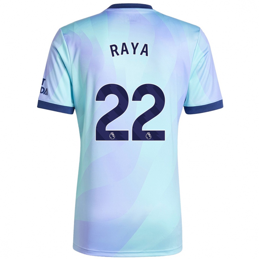 Niño Fútbol Camiseta David Raya #22 Agua Equipación Tercera 2024/25 México