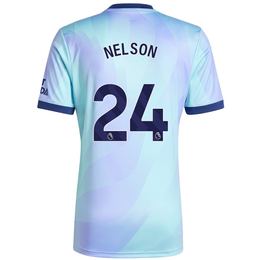 Niño Fútbol Camiseta Reiss Nelson #24 Agua Equipación Tercera 2024/25 México