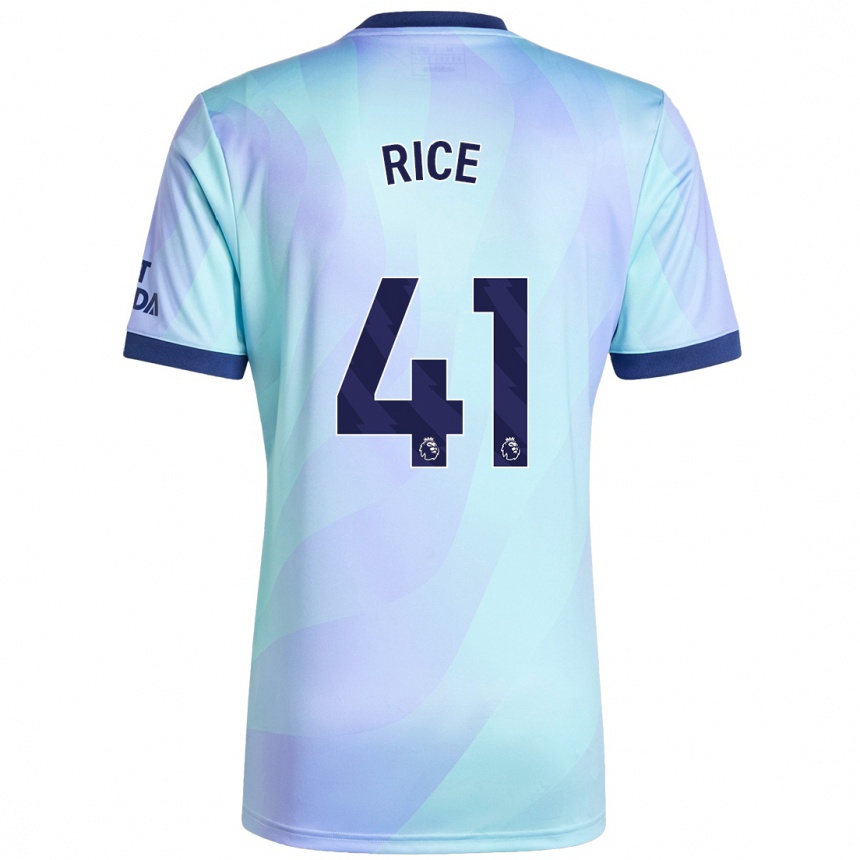 Niño Fútbol Camiseta Declan Rice #41 Agua Equipación Tercera 2024/25 México