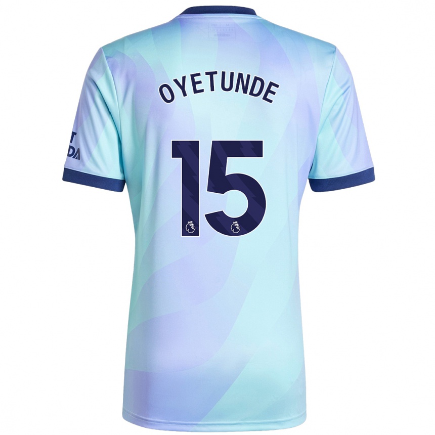 Niño Fútbol Camiseta Daniel Oyetunde #15 Agua Equipación Tercera 2024/25 México