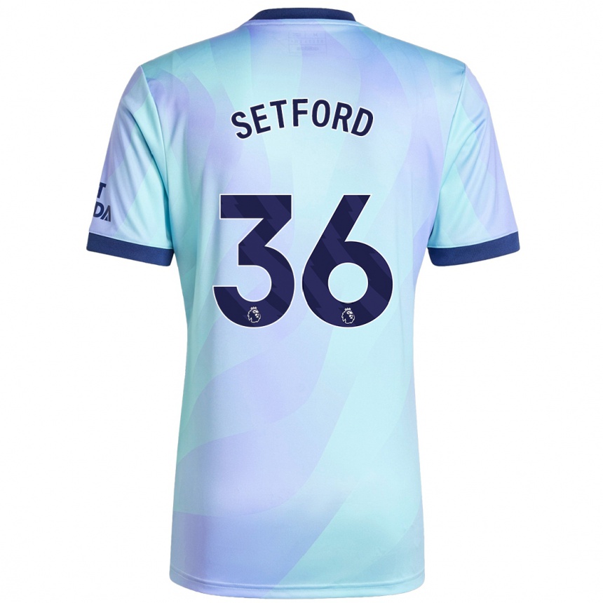 Niño Fútbol Camiseta Tommy Setford #36 Agua Equipación Tercera 2024/25 México