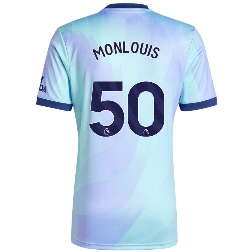 Niño Fútbol Camiseta Zane Monlouis #50 Agua Equipación Tercera 2024/25 México