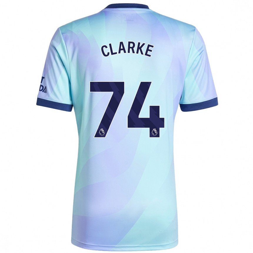 Niño Fútbol Camiseta Brayden Clarke #74 Agua Equipación Tercera 2024/25 México