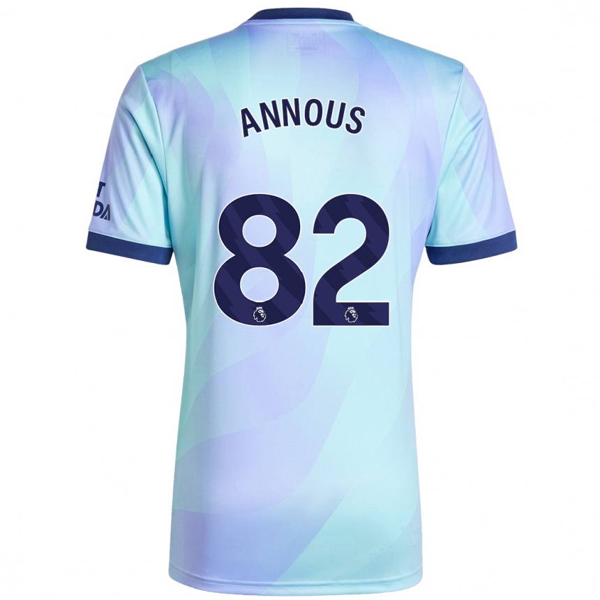 Niño Fútbol Camiseta Andre Annous #82 Agua Equipación Tercera 2024/25 México