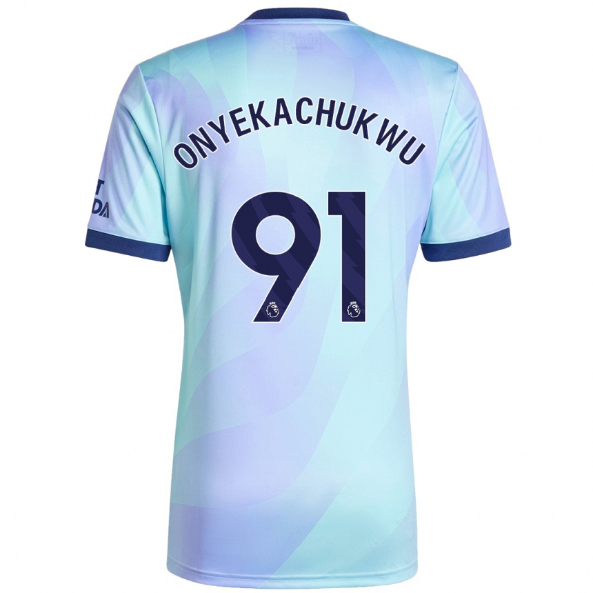 Niño Fútbol Camiseta Samuel Onyekachukwu #91 Agua Equipación Tercera 2024/25 México