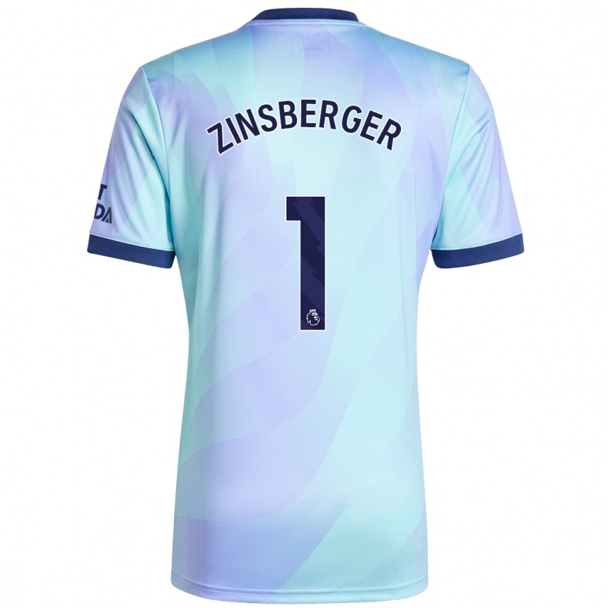 Niño Fútbol Camiseta Manuela Zinsberger #1 Agua Equipación Tercera 2024/25 México