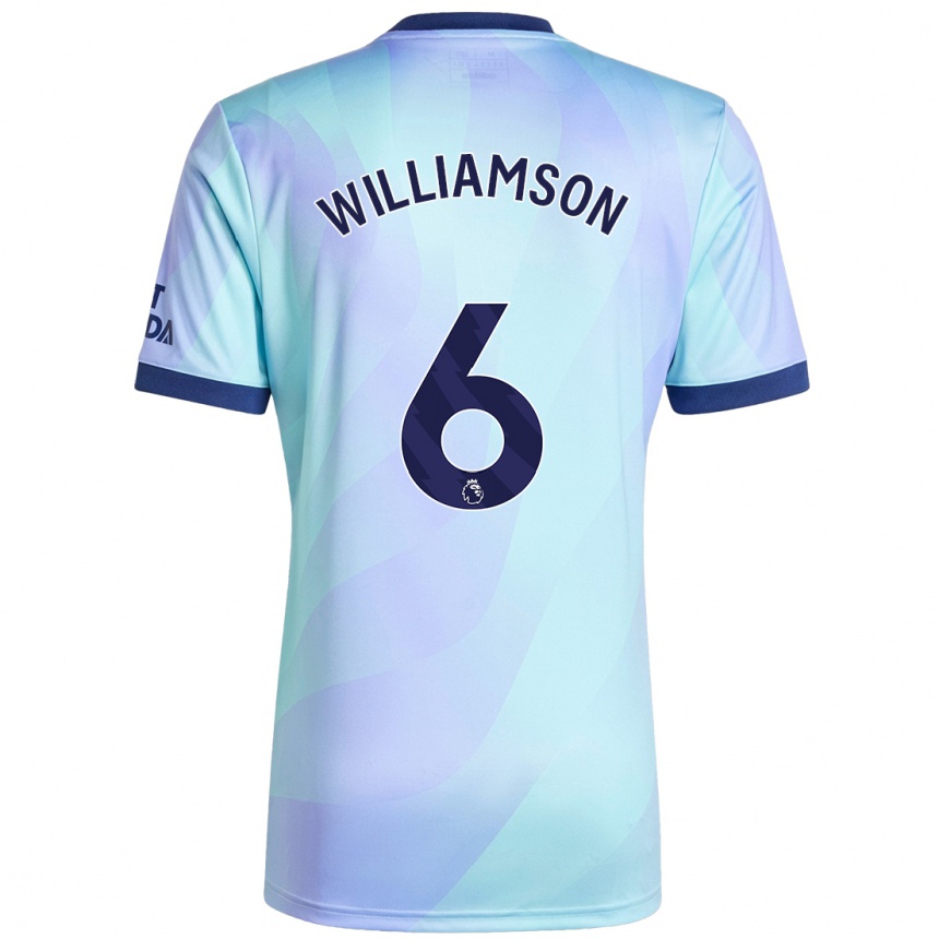 Niño Fútbol Camiseta Leah Williamson #6 Agua Equipación Tercera 2024/25 México