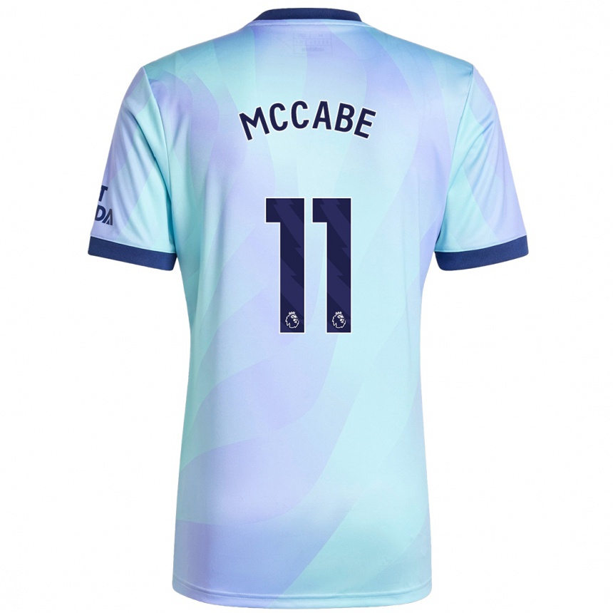 Niño Fútbol Camiseta Katie Mccabe #11 Agua Equipación Tercera 2024/25 México