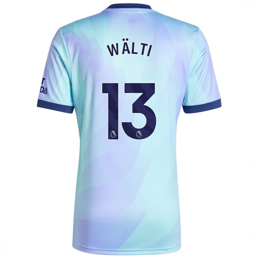 Niño Fútbol Camiseta Lia Wälti #13 Agua Equipación Tercera 2024/25 México