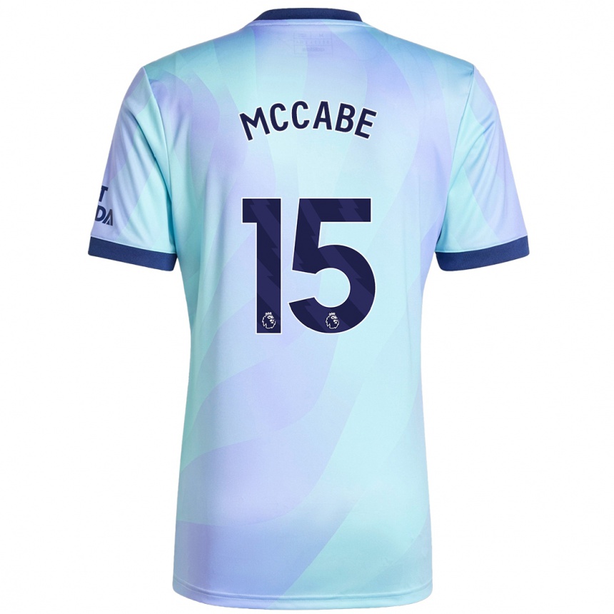 Niño Fútbol Camiseta Katie Mccabe #15 Agua Equipación Tercera 2024/25 México