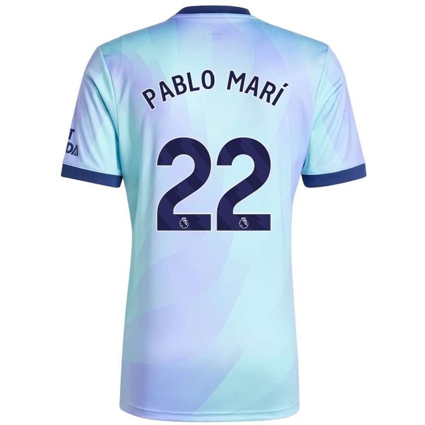 Niño Fútbol Camiseta Pablo Mari #22 Agua Equipación Tercera 2024/25 México