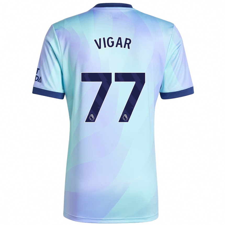 Niño Fútbol Camiseta Billy Vigar #77 Agua Equipación Tercera 2024/25 México