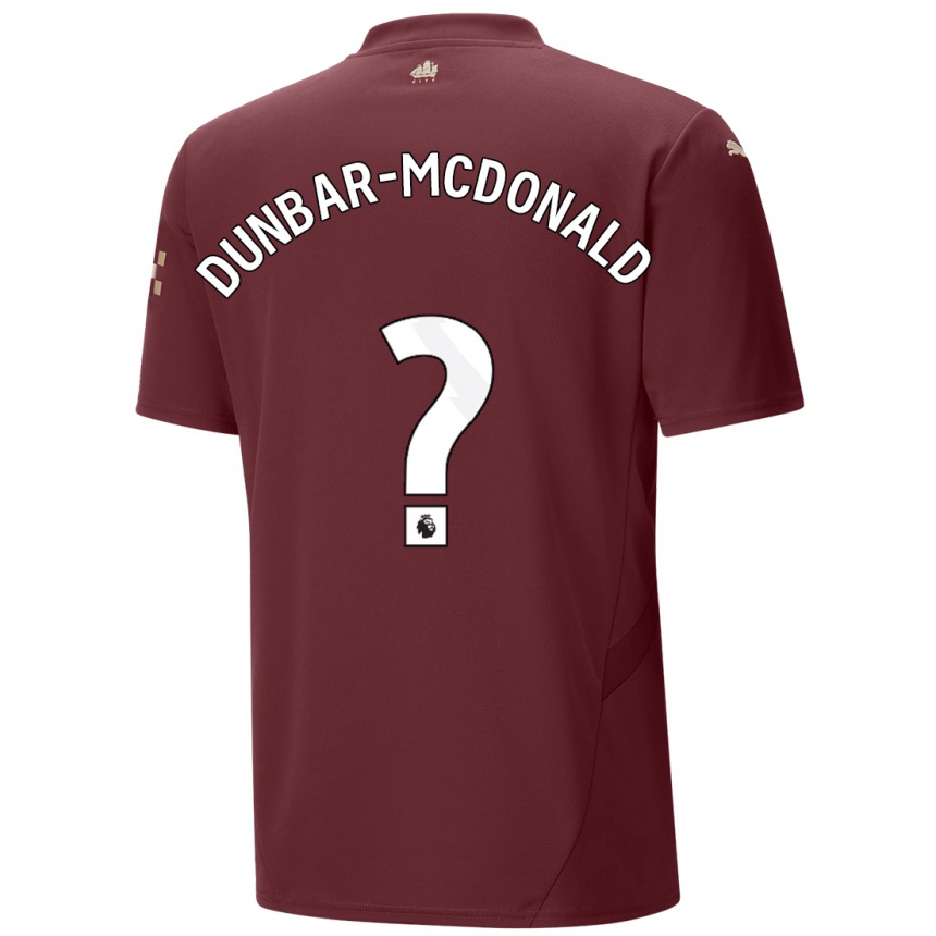 Niño Fútbol Camiseta Christian Dunbar-Mcdonald #0 Granate Equipación Tercera 2024/25 México