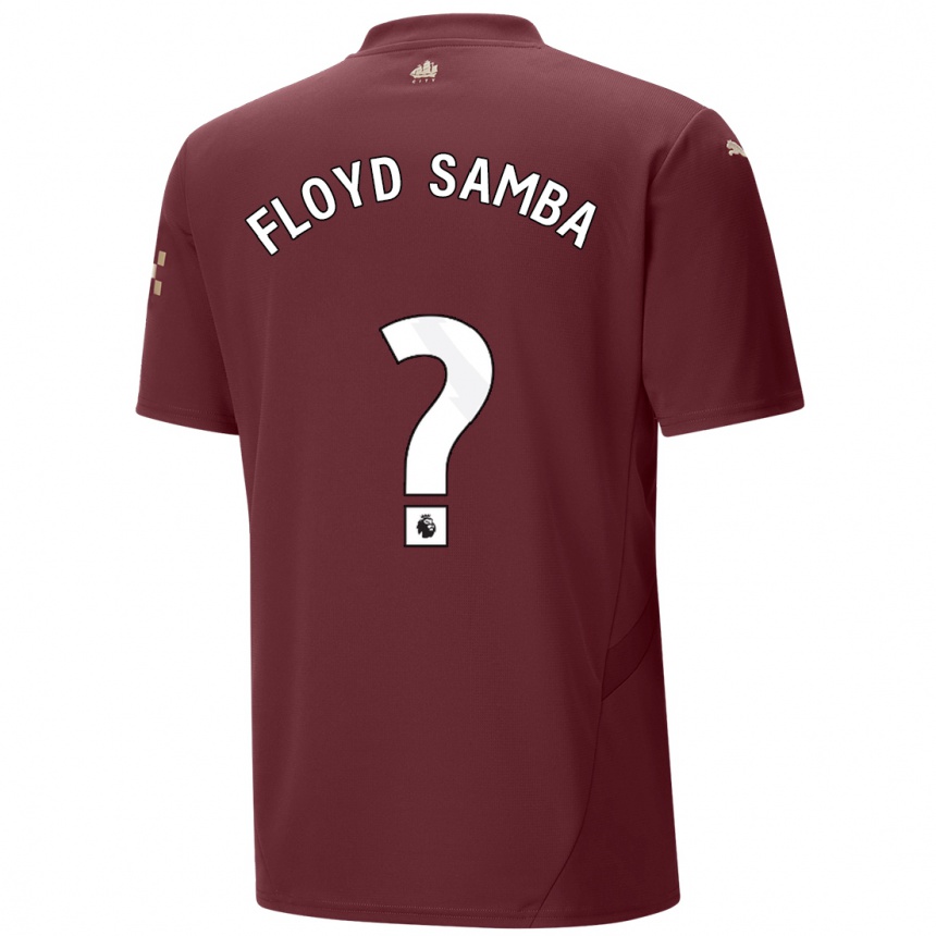 Niño Fútbol Camiseta Floyd Samba #0 Granate Equipación Tercera 2024/25 México