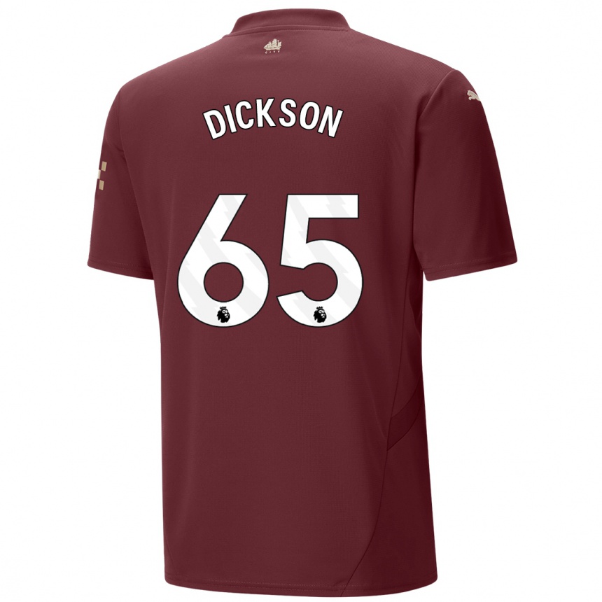 Niño Fútbol Camiseta Will Dickson #65 Granate Equipación Tercera 2024/25 México