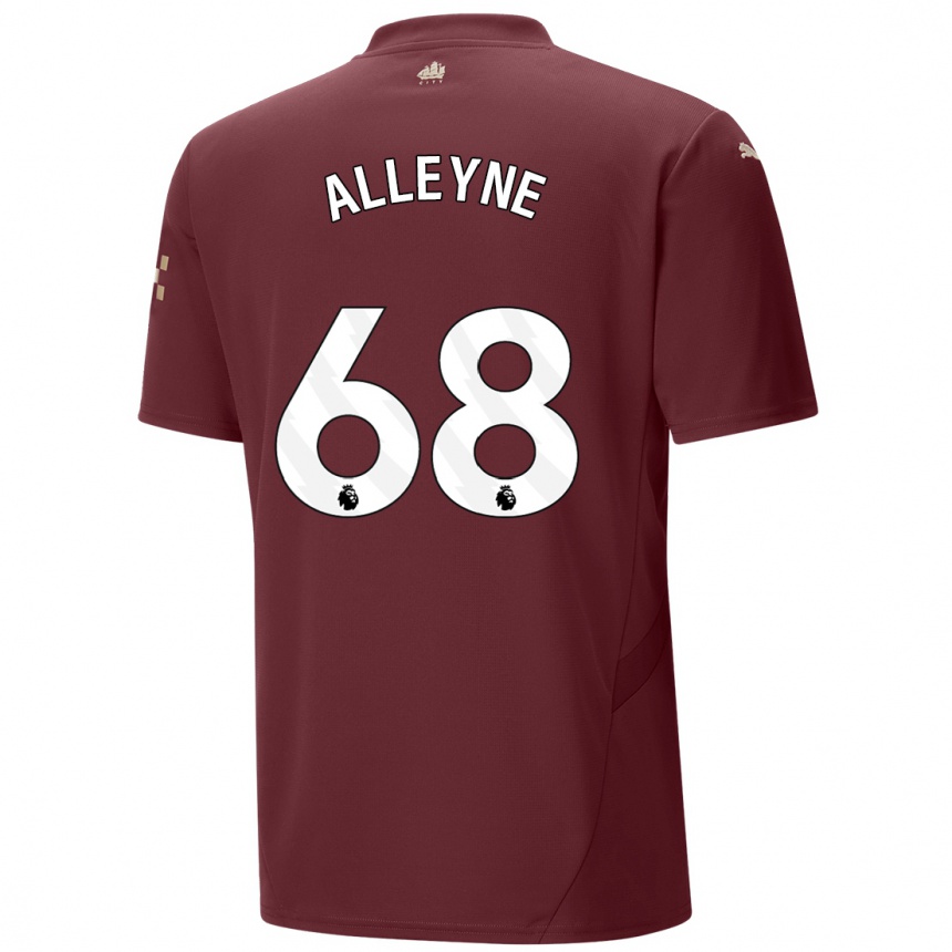 Niño Fútbol Camiseta Max Alleyne #68 Granate Equipación Tercera 2024/25 México