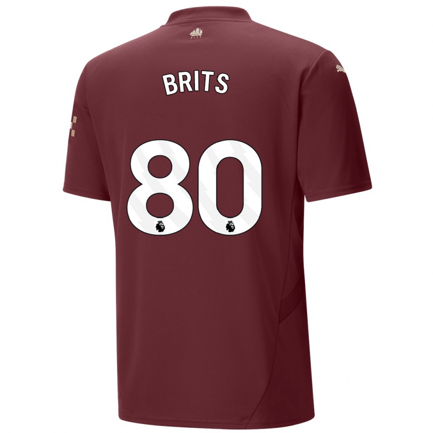 Niño Fútbol Camiseta Spike Brits #80 Granate Equipación Tercera 2024/25 México