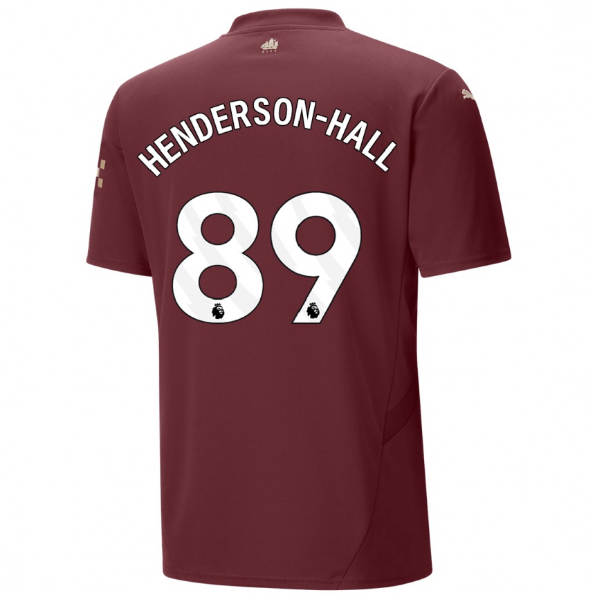 Niño Fútbol Camiseta Matty Henderson-Hall #89 Granate Equipación Tercera 2024/25 México