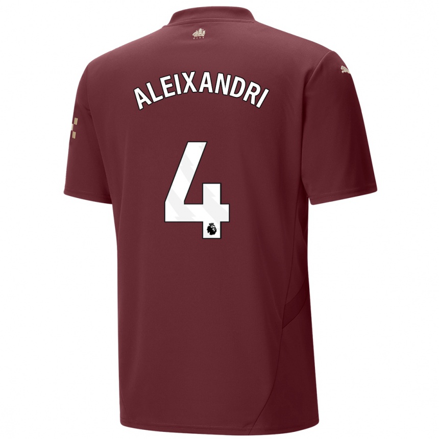 Niño Fútbol Camiseta Laia Aleixandri #4 Granate Equipación Tercera 2024/25 México