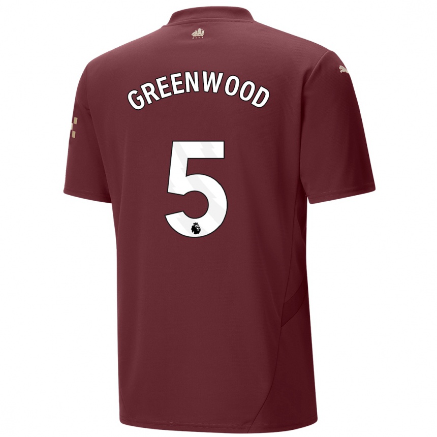 Niño Fútbol Camiseta Alex Greenwood #5 Granate Equipación Tercera 2024/25 México