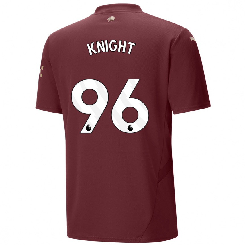 Niño Fútbol Camiseta Ben Knight #96 Granate Equipación Tercera 2024/25 México