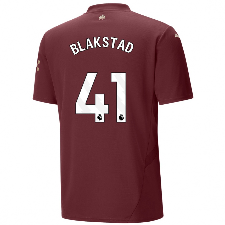 Niño Fútbol Camiseta Julie Blakstad #41 Granate Equipación Tercera 2024/25 México