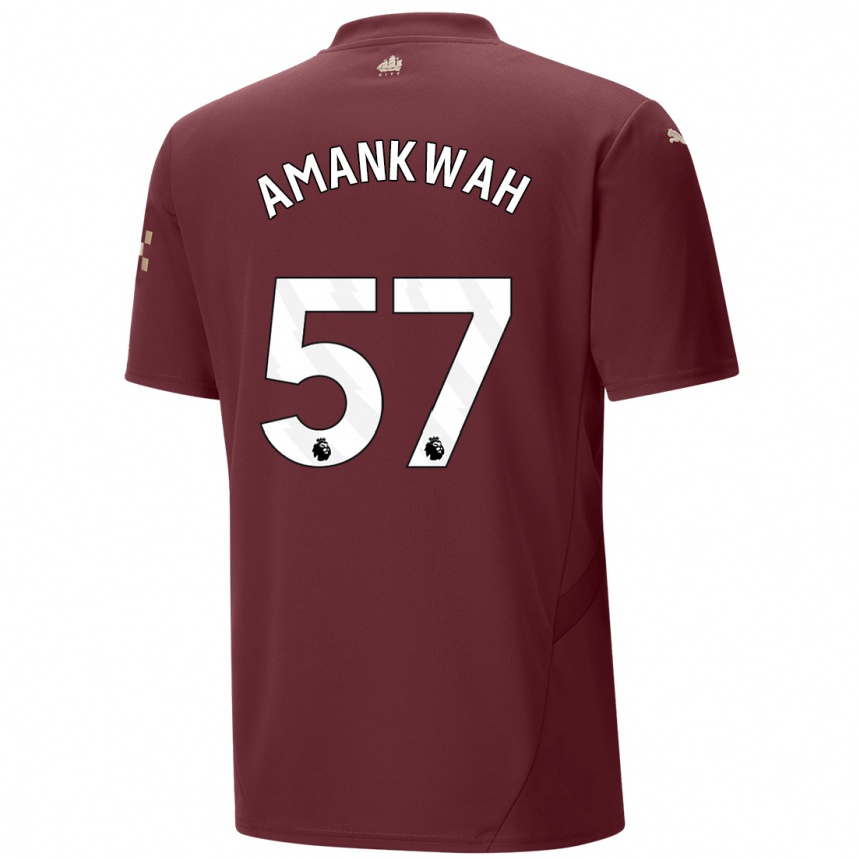 Niño Fútbol Camiseta Yeboah Amankwah #57 Granate Equipación Tercera 2024/25 México